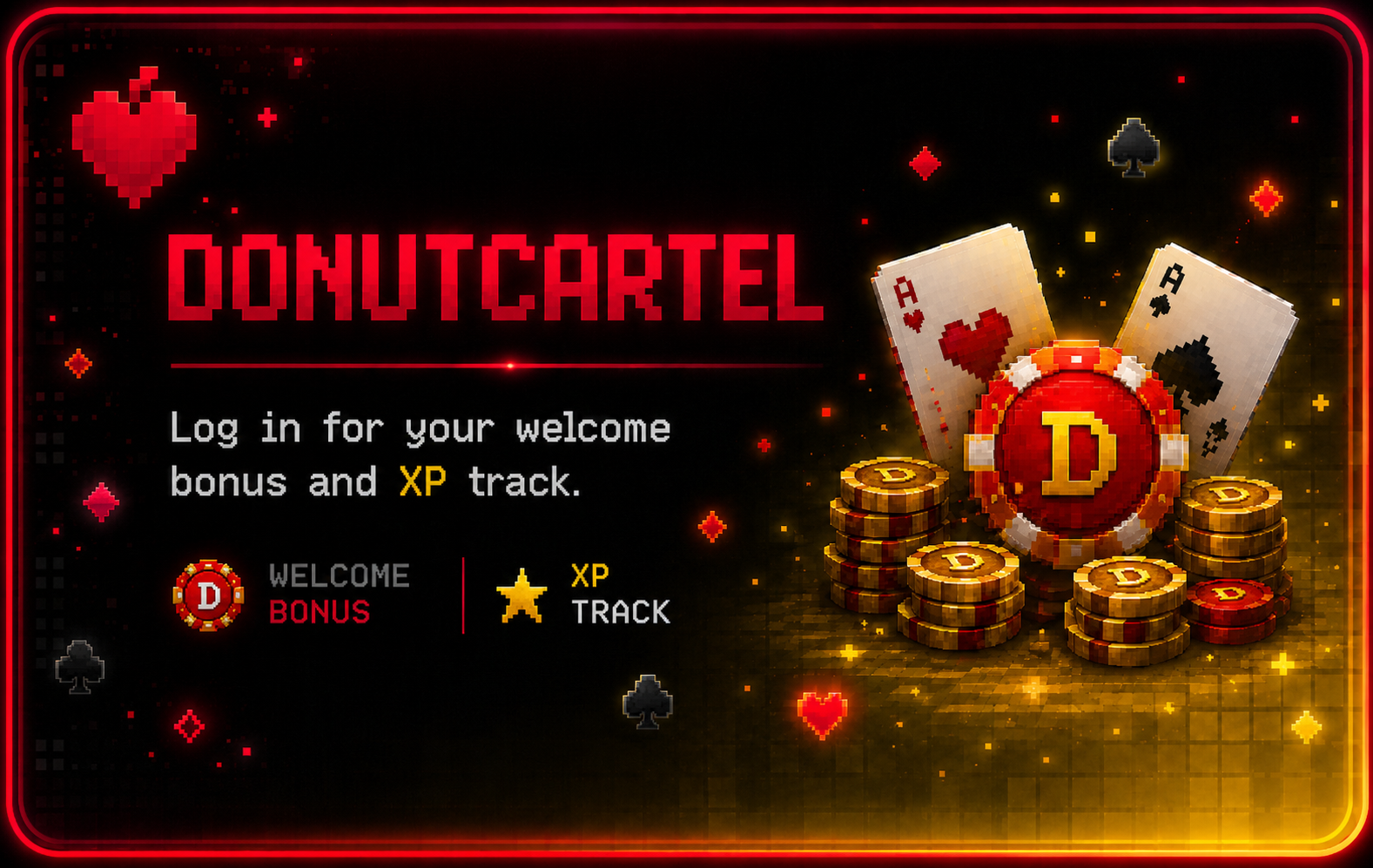 DonutCartel — log in for your welcome bonus and XP track